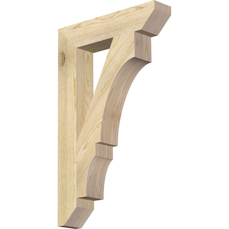 Ekena Millwork Balboa Slat Rough Sawn Bracket, Douglas Fir, 4"W x 20"D x 32"H BKT04X20X32BOA06RDF